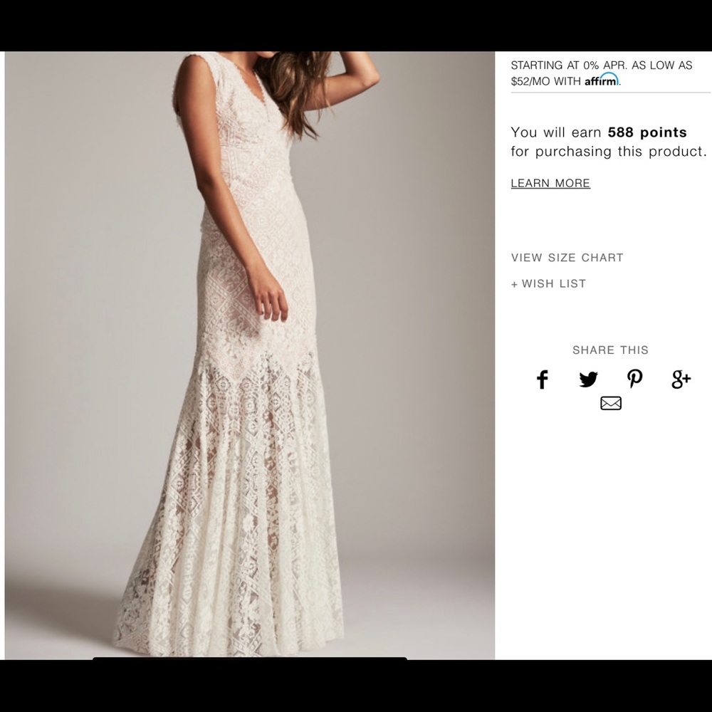 Tadashi Shoji Ivory and Nude Lace Gown